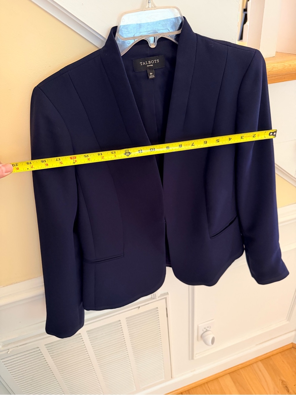 Ladies Size 8P "Talbots" Navy Open-Front Blazer Jacket Quality GUC ❤️ - Picture 4 of 6